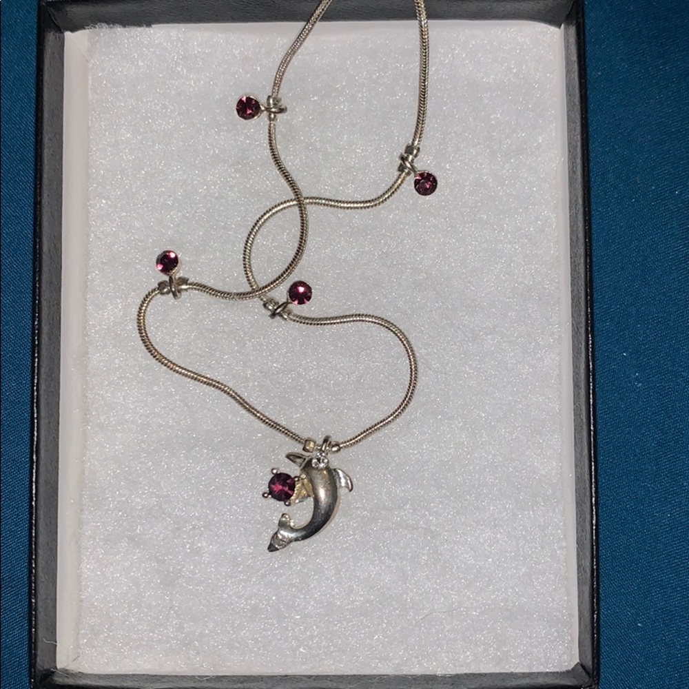 Amethyst Dolphin Necklace